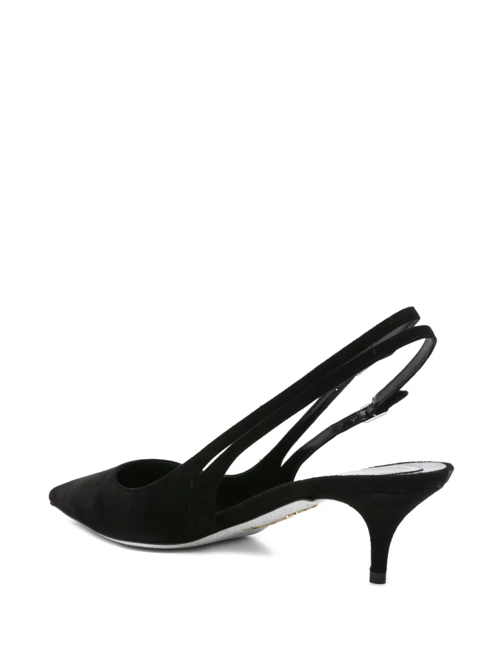 René Caovilla 60mm slingback pointed-toe heeled pumps Black