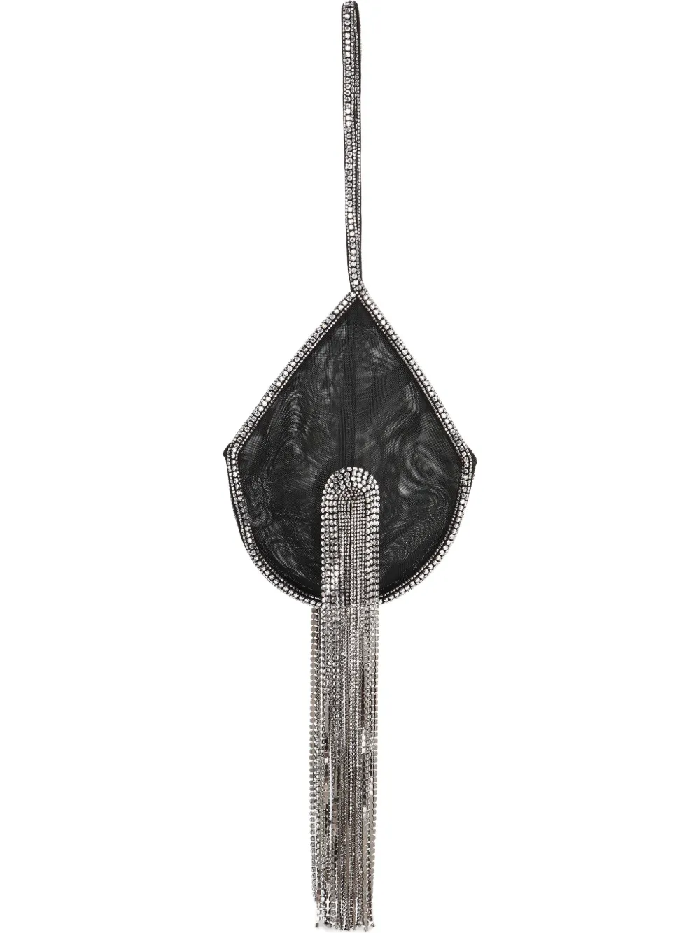 FROLOV crystal-embellished teardrop clutch - Nero