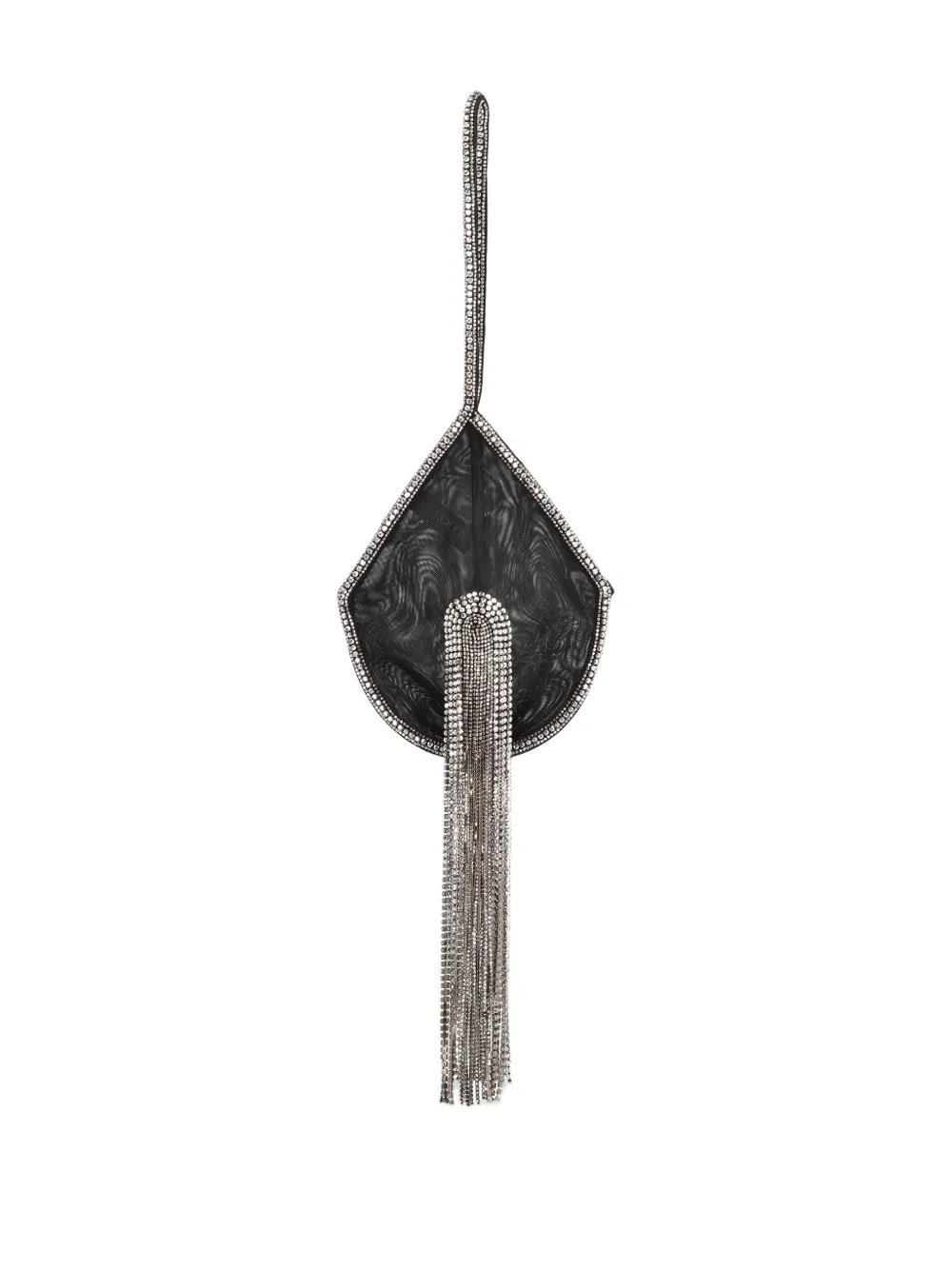 crystal-embellished teardrop clutch