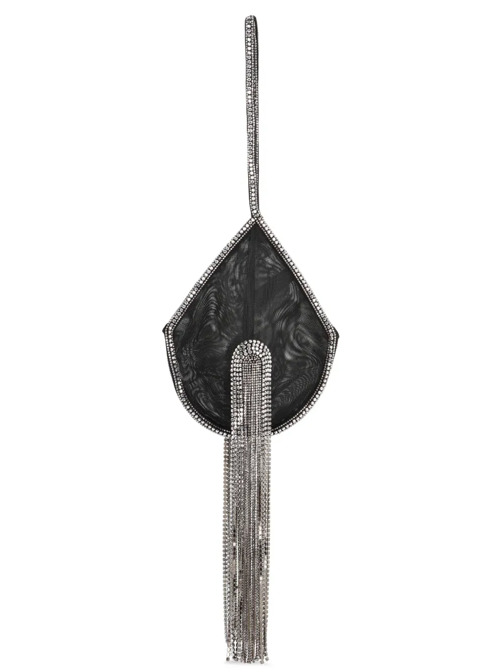 FROLOV crystal-embellished teardrop clutch - Zwart