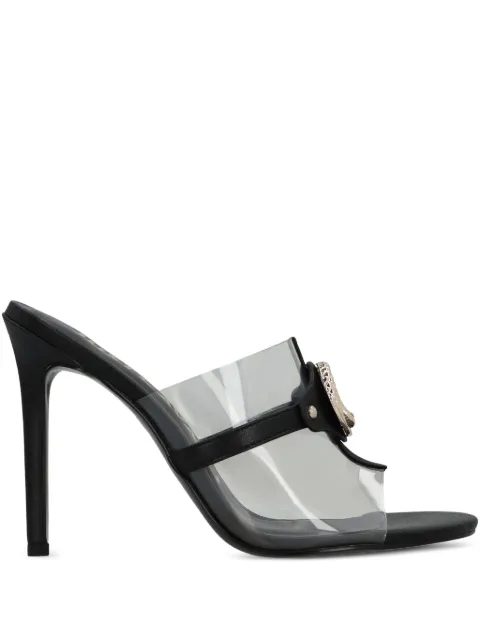 Just Cavalli Mules con placca logo e inserto trasparente 100mm