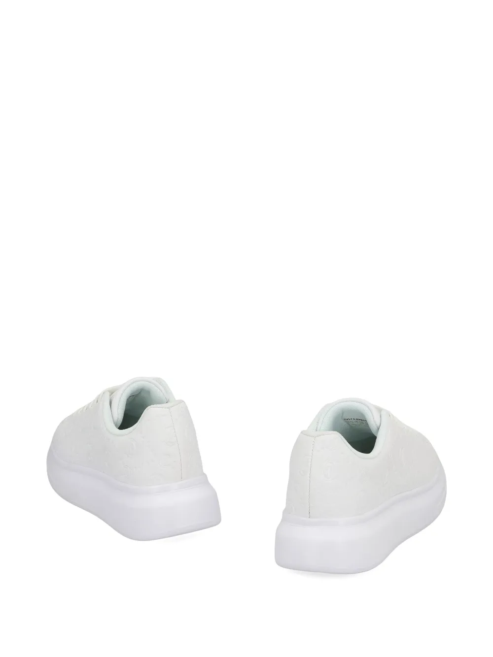 Just Cavalli debossed-logo platform sneakers - Wit