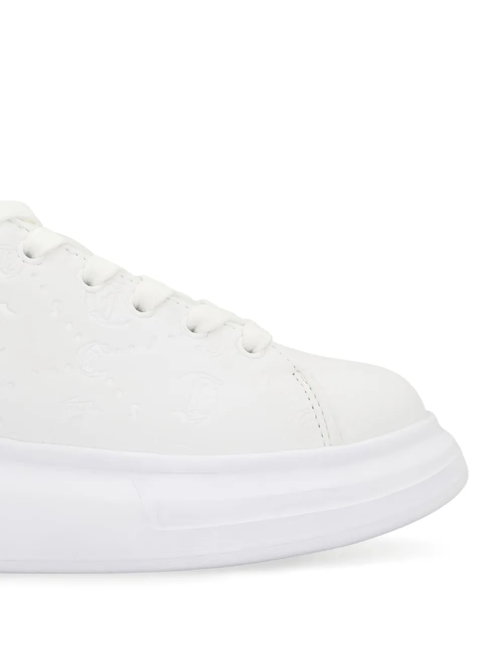 Just Cavalli Sneakers met plateauzool en logo-reliëf Wit