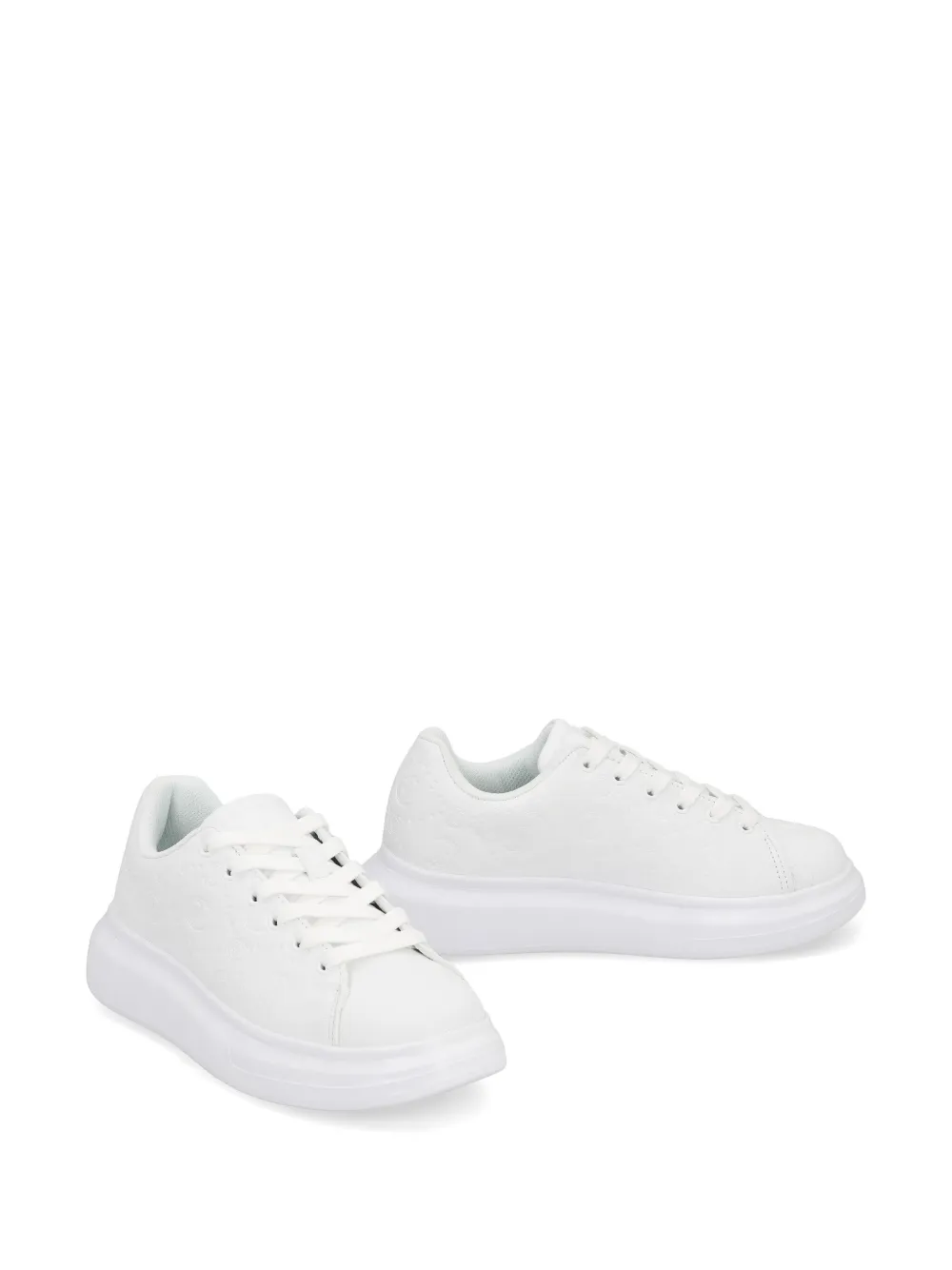 Just Cavalli Sneakers met plateauzool en logo-reliëf Wit