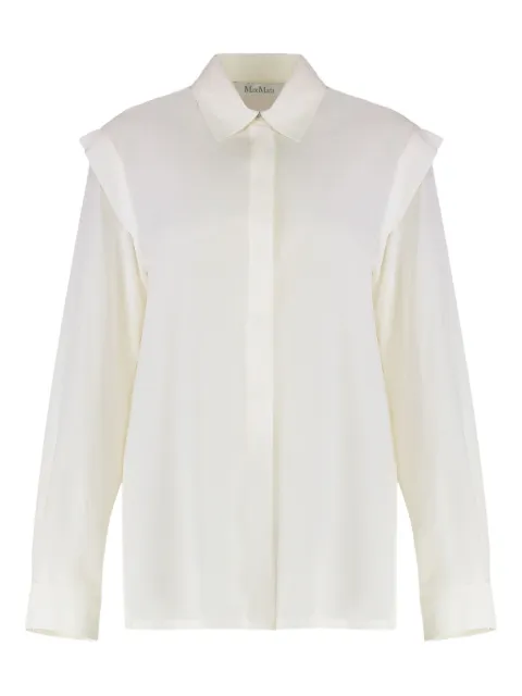 Max Mara ruffled-shoulder silk shirt