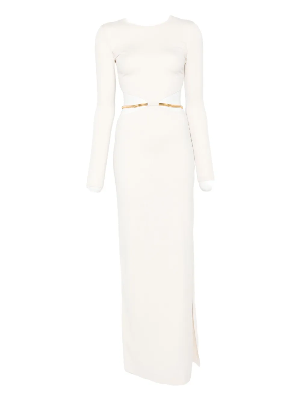 Elisabetta Franchi cut-out maxi dress Beige