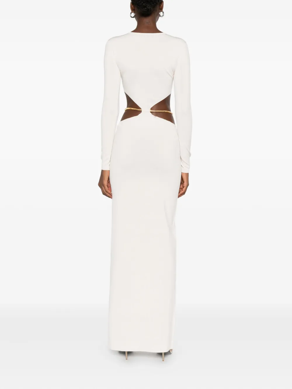 Elisabetta Franchi cut-out maxi dress Beige