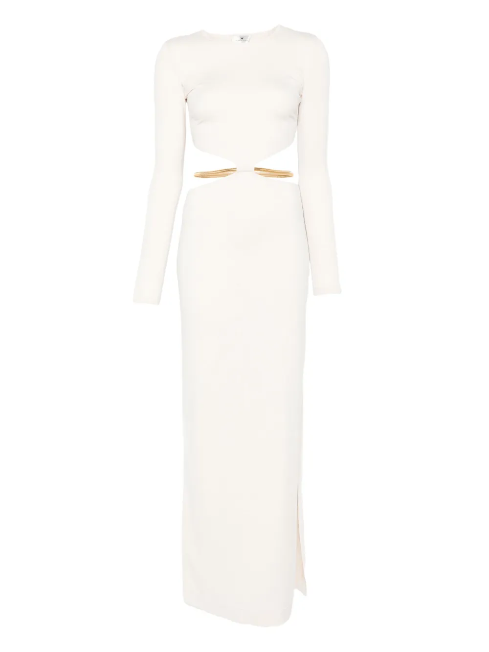 Elisabetta Franchi cut-out maxi dress Beige