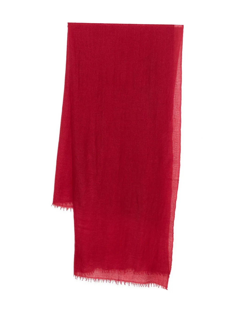 GAYNOR BONGARD フレイド カシミアスカーフ - レッド GAYNOR BONGARD フレイド カシミアスカーフ - レッド
