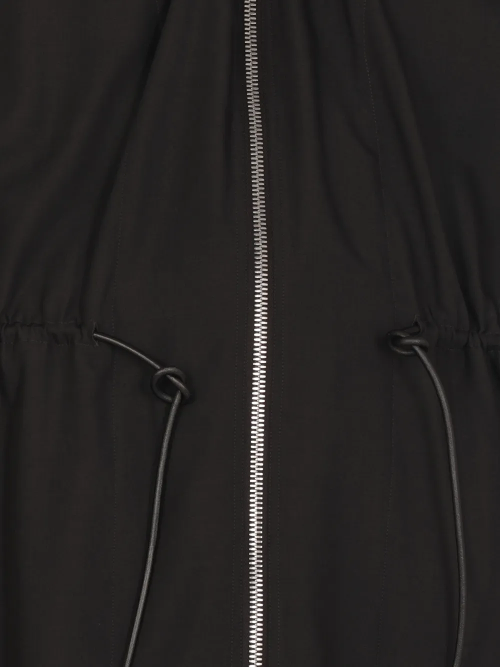 Rick Owens Sail zip-front drawstring coat Zwart