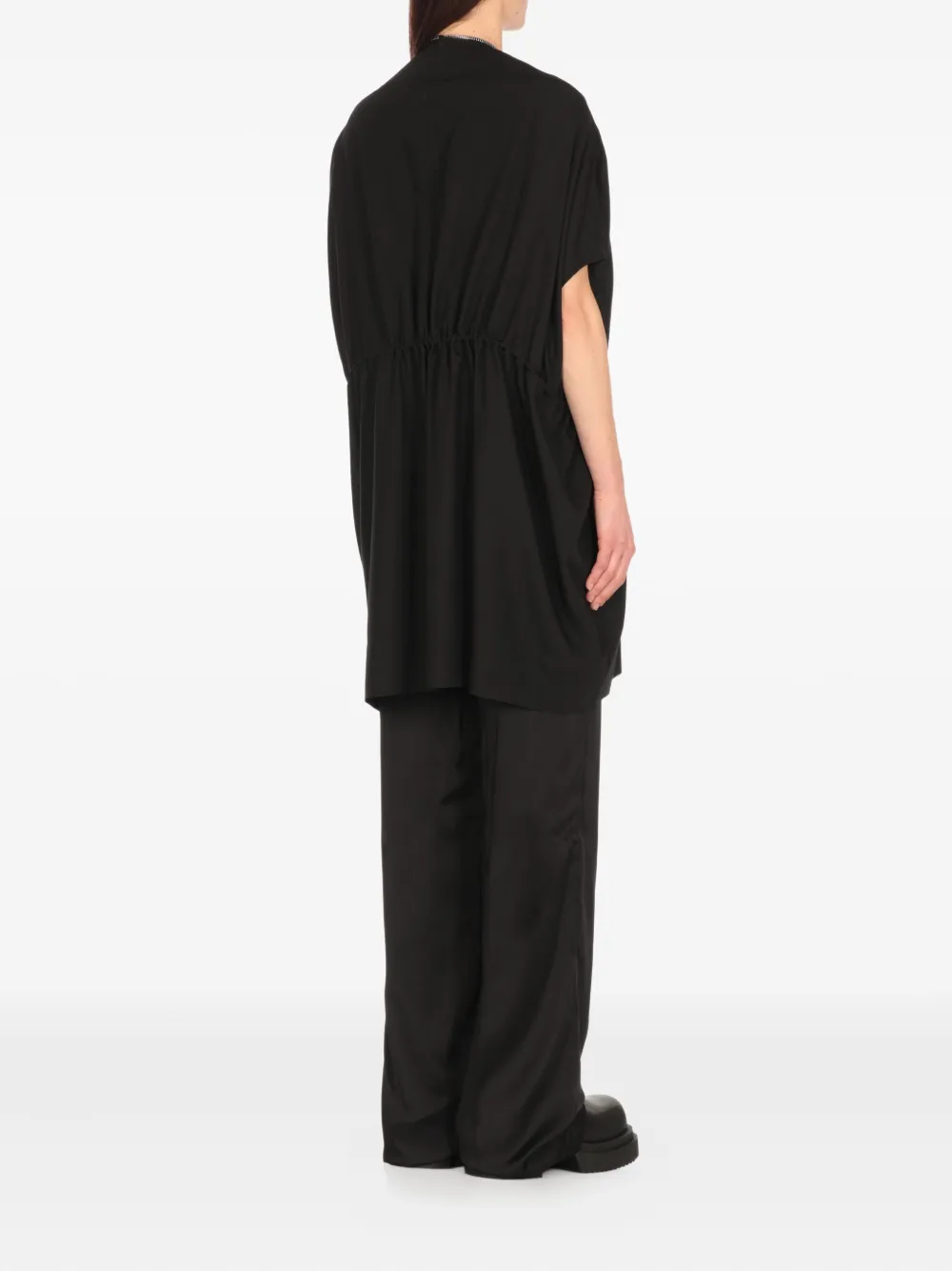 Rick Owens Sail zip-front drawstring coat Zwart