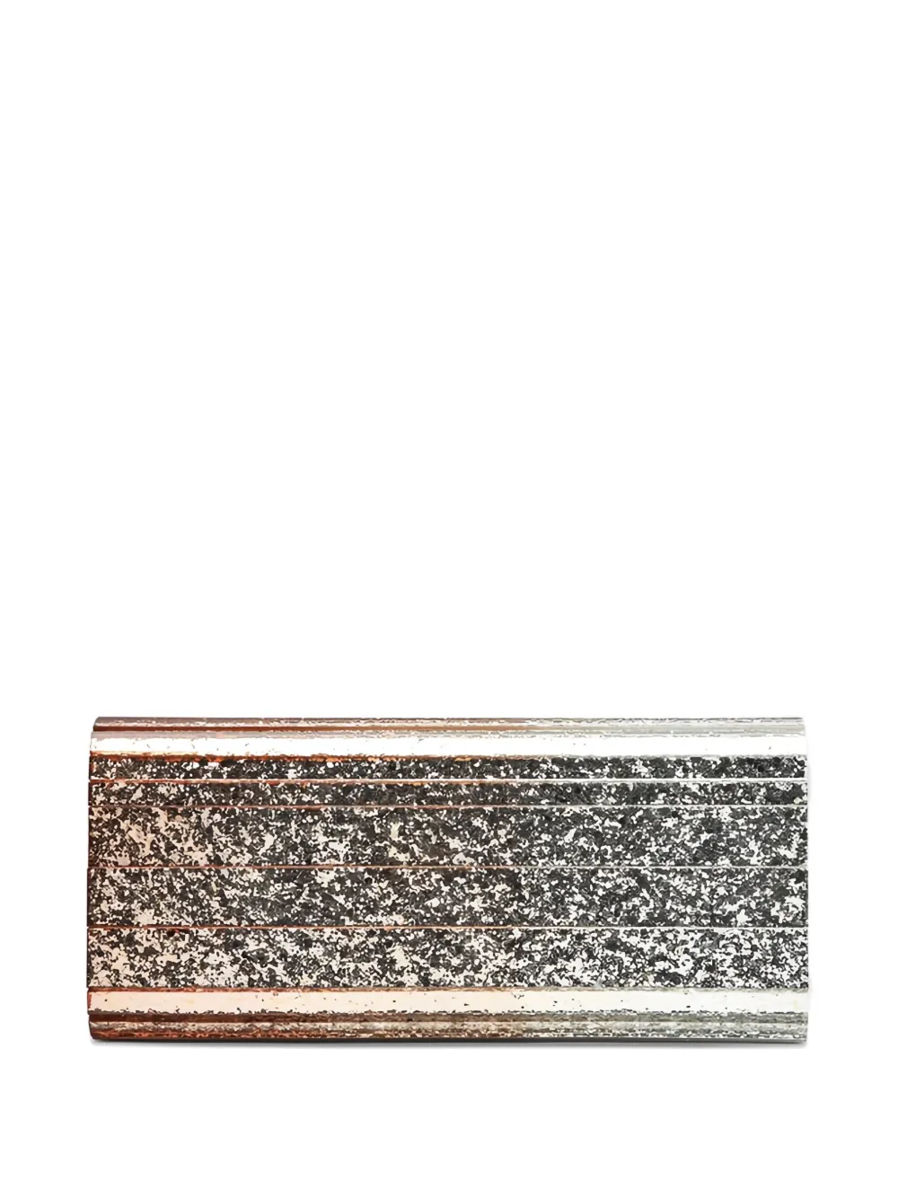 Jimmy Choo Kleine Clutch Im Glitter-look In Silver