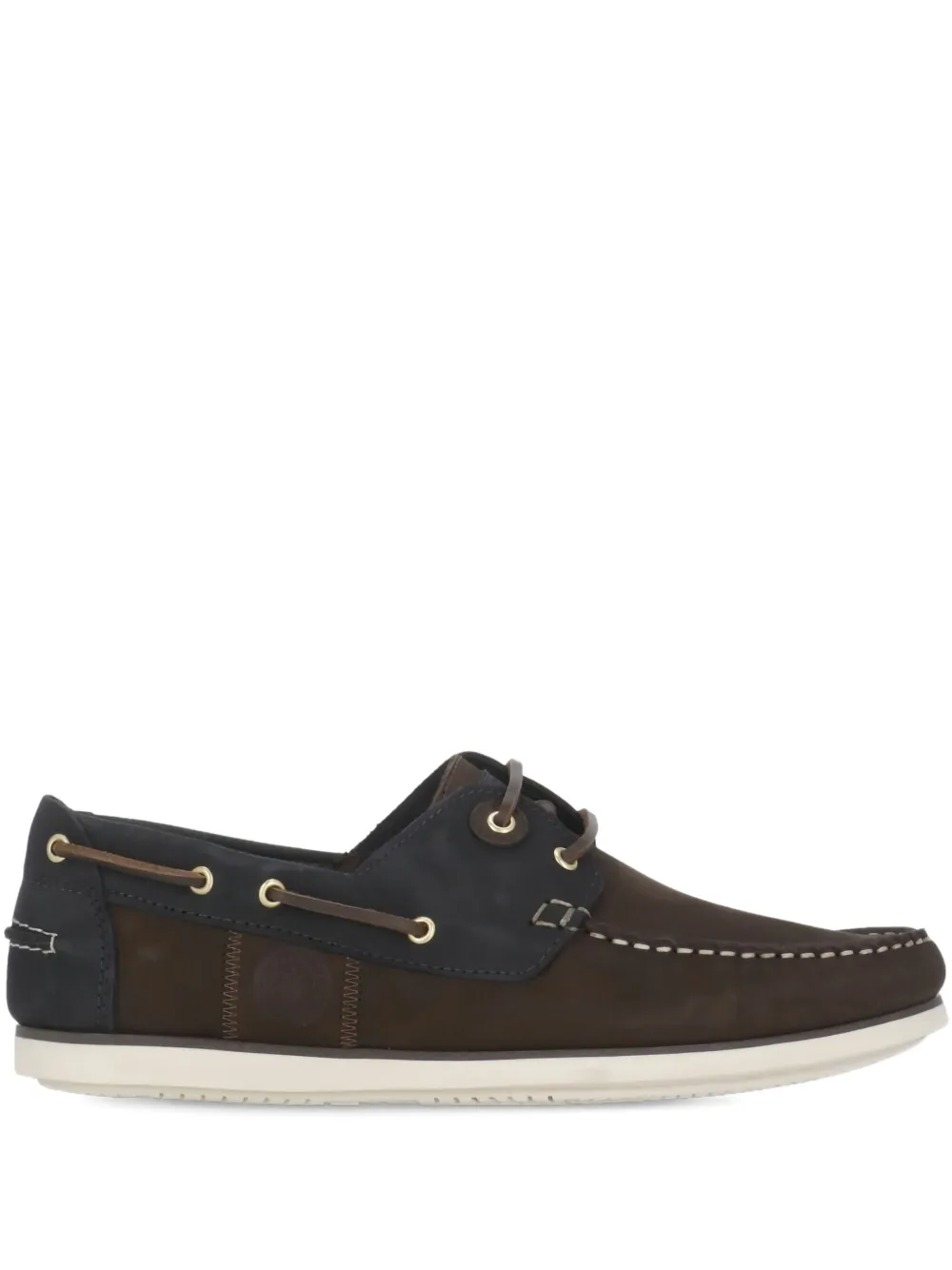 Barbour leather lace-up loafers Brown