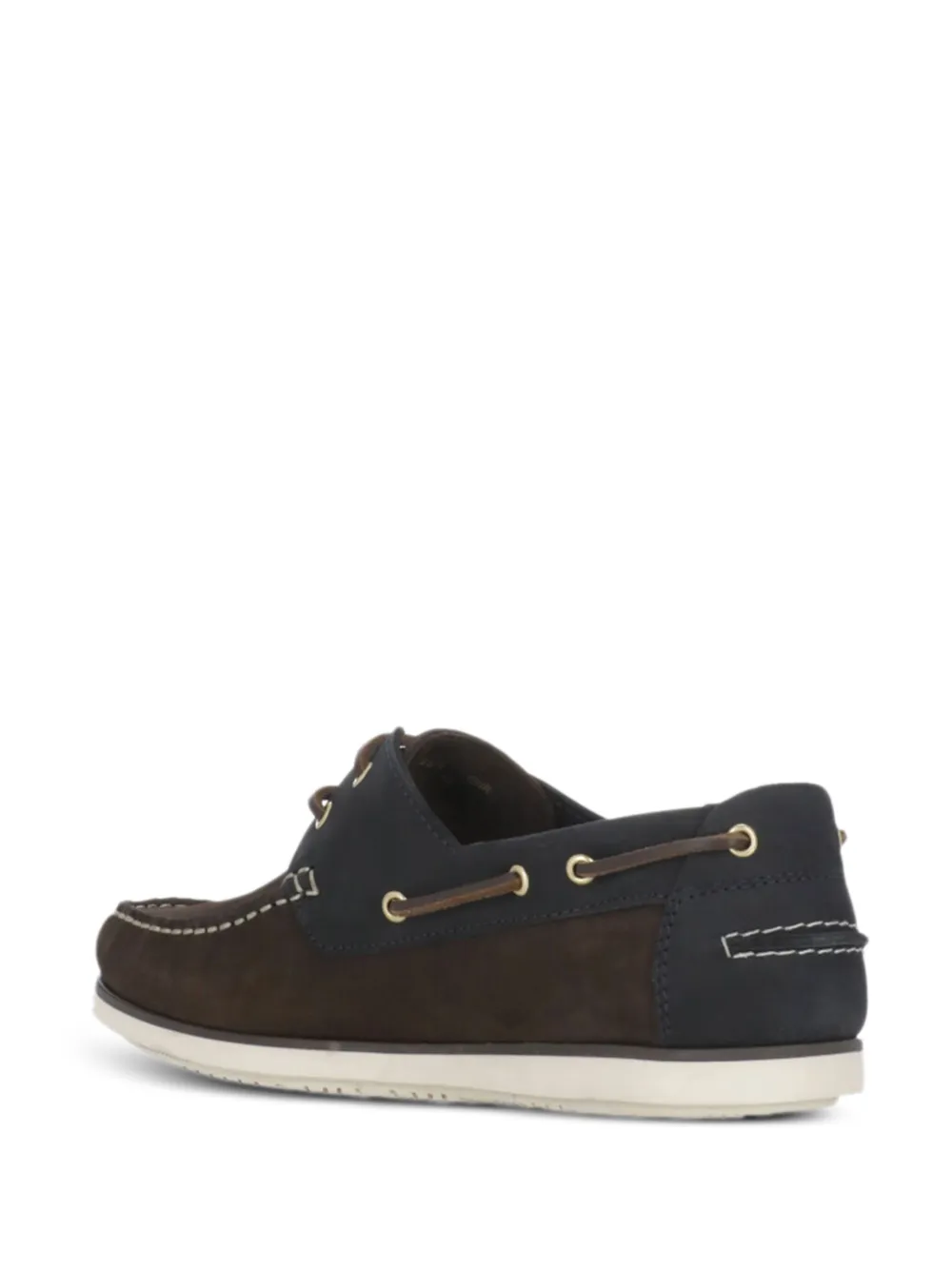 Barbour leather lace-up loafers Brown