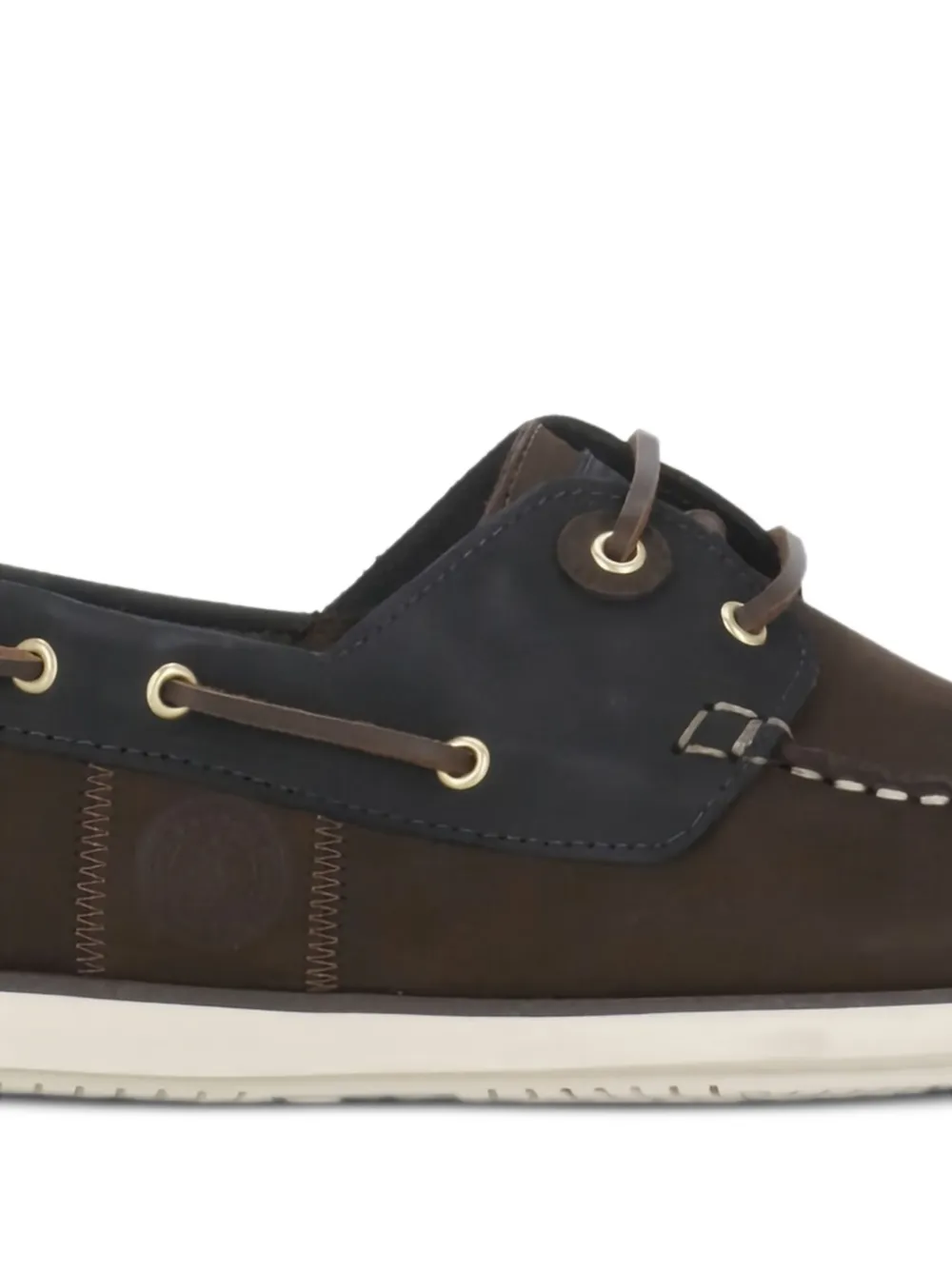 Barbour leather lace-up loafers Brown