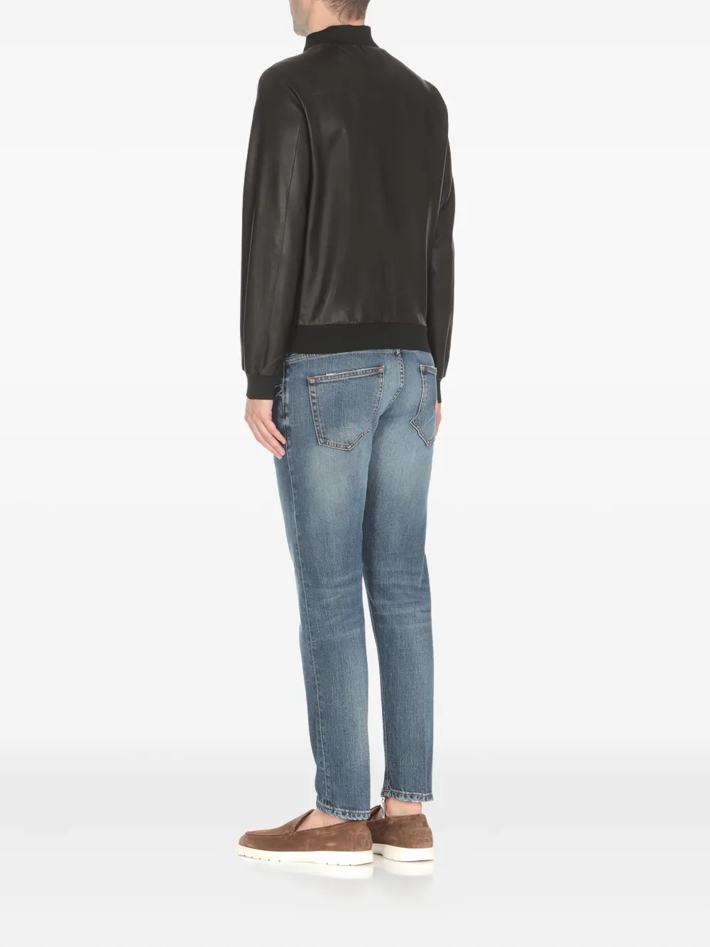 THE JACK LEATHERS Leren jack Zwart