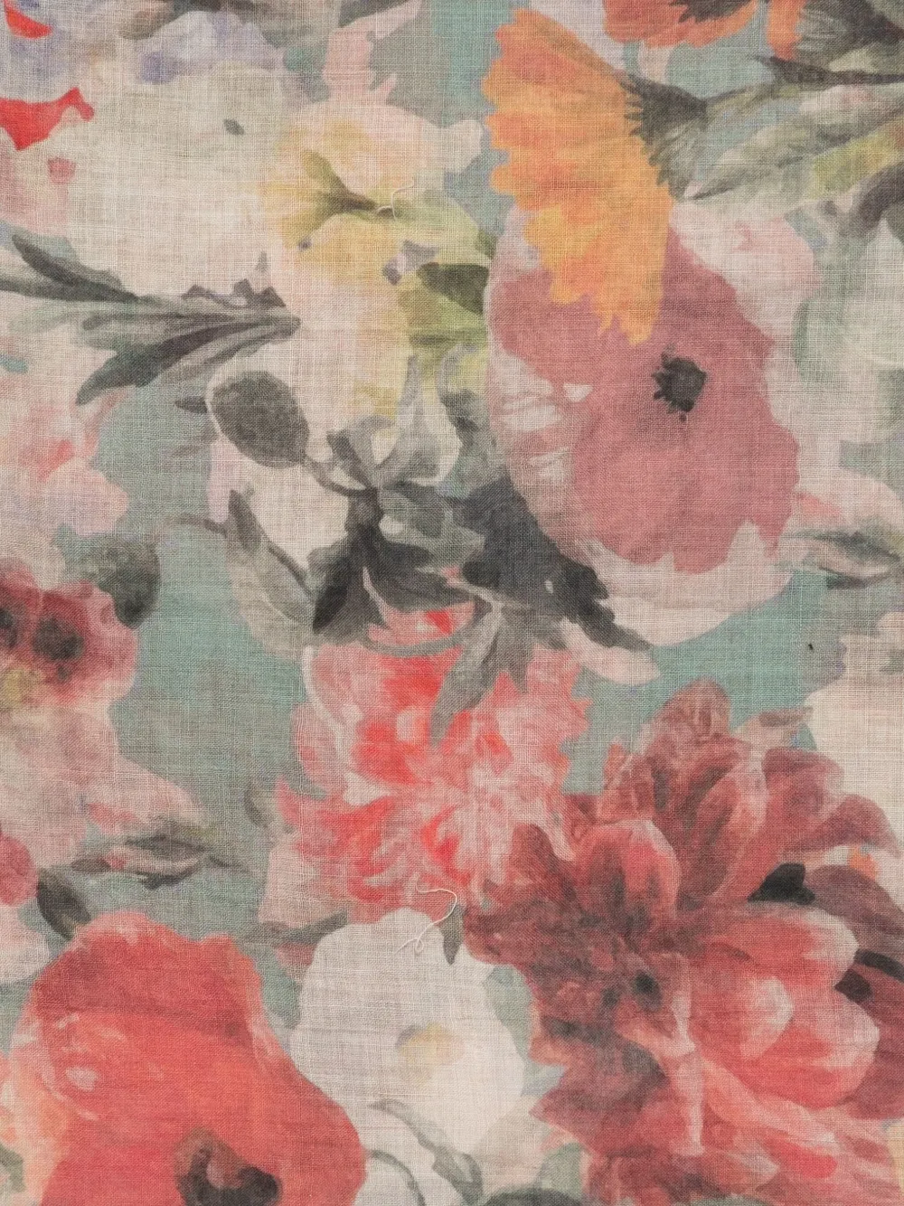 GAYNOR BONGARD Sjaal met bloemenprint - Groen