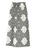 PT Torino floral-pattern elastic-waist midi skirt - Neutrals