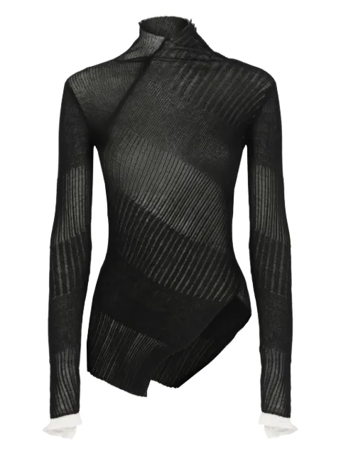 Y's high-neck ribbed sweater