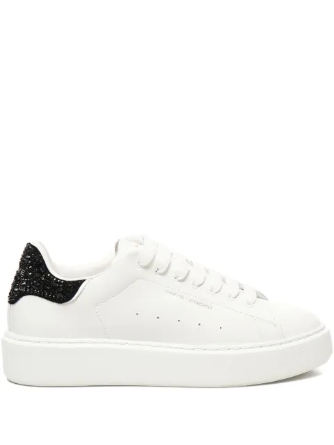 Crime London crystal-embellished platform sneakers