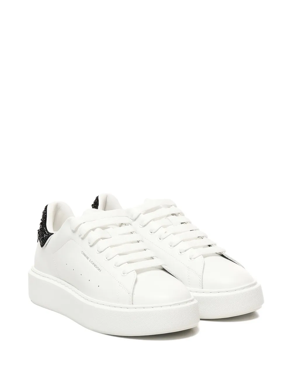 Crime London crystal-embellished platform sneakers - Beige