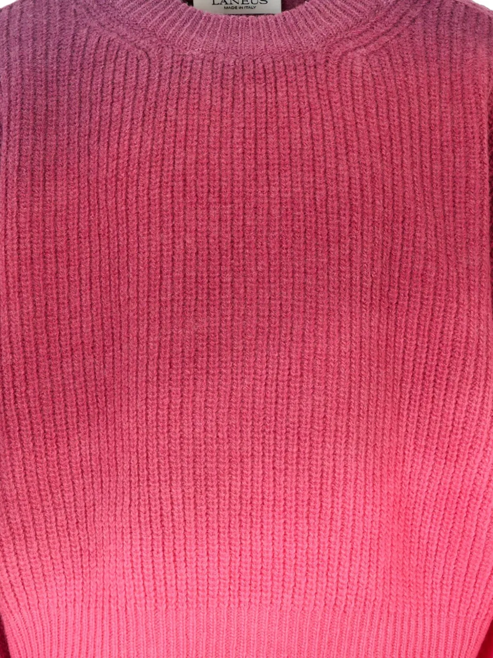 Laneus Ribgebreide trui met ombré-effect Roze