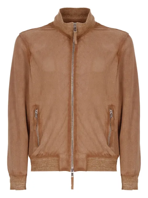 THE JACK LEATHERS perforated suede jacket