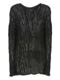 Y's open-knit sweater - Black