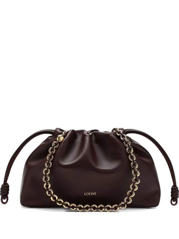 Loewe Medium Flamenco Purse in Mellow Nappa Lambskin in Red