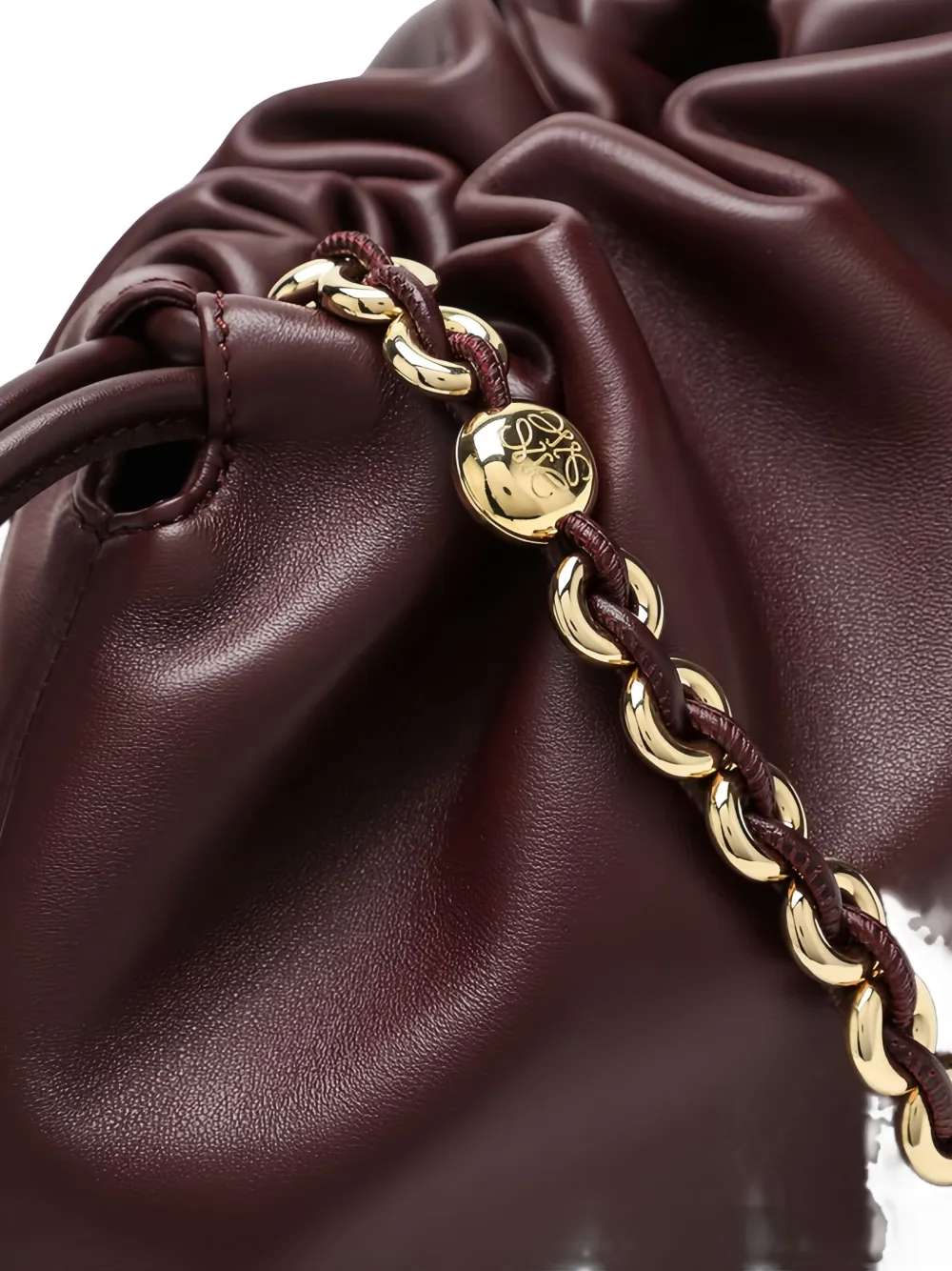 LOEWE Medium Flamenco Purse in Mellow Nappa Lambskin in Red, view 5