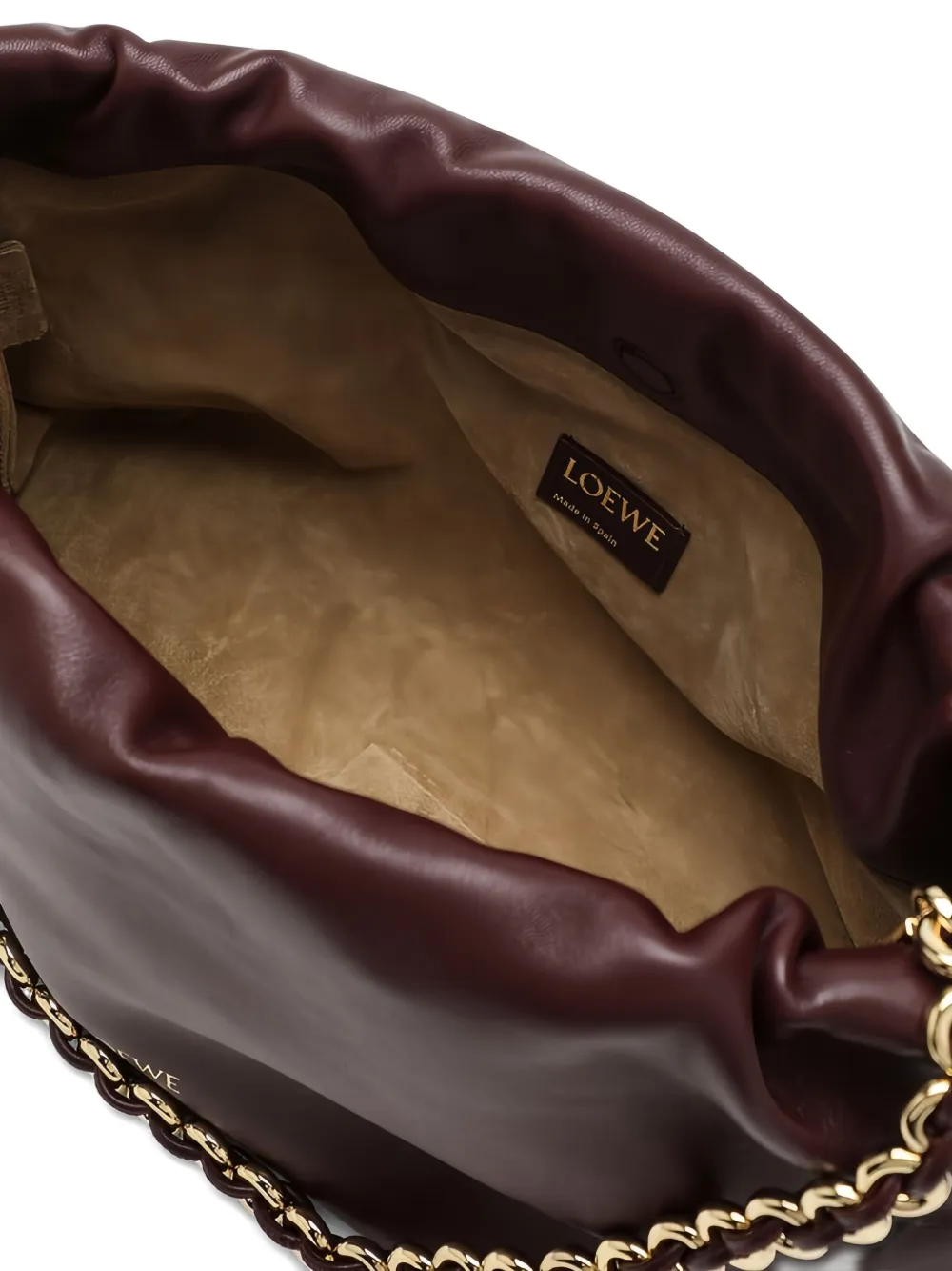 LOEWE Medium Flamenco Purse in Mellow Nappa Lambskin in Red, view 4