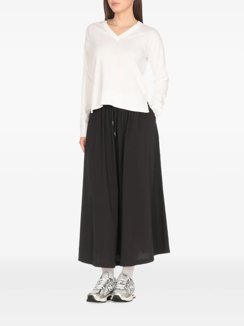 K-Way elasticated-waist side-pocket skirt - Zwart