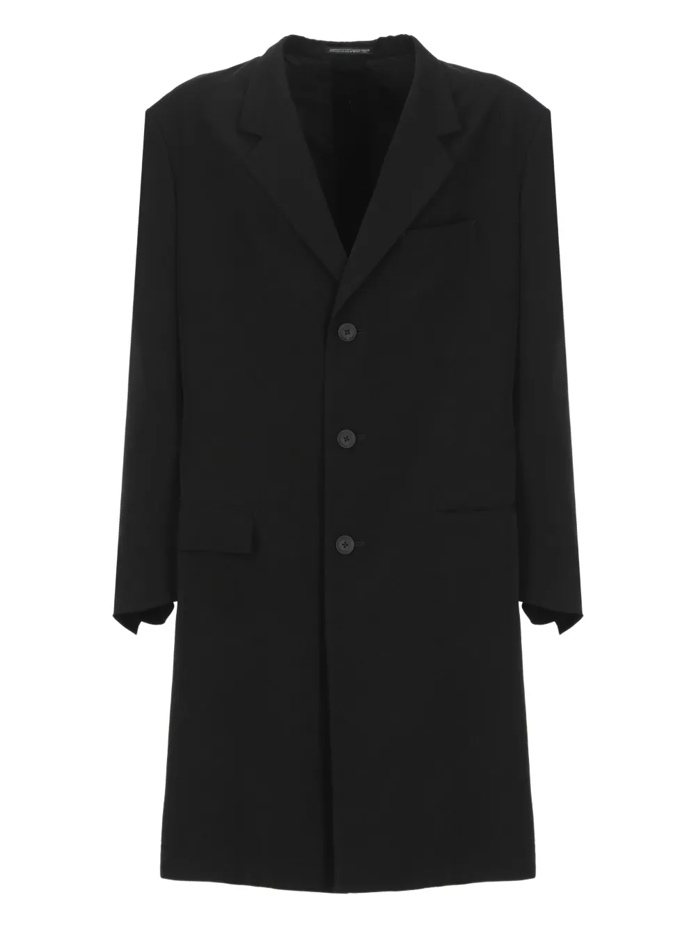 lapel-collar three-pocket coat