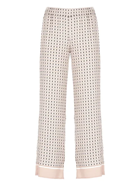 Kangra geometric-pattern straight trousers