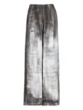 Avant Toi elastic-waistband printed trousers - Grey