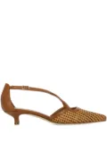 The Seller 40mm woven ankle-strap pumps - Brown