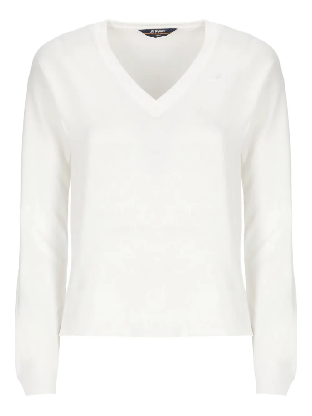 logo-patch V-neck top