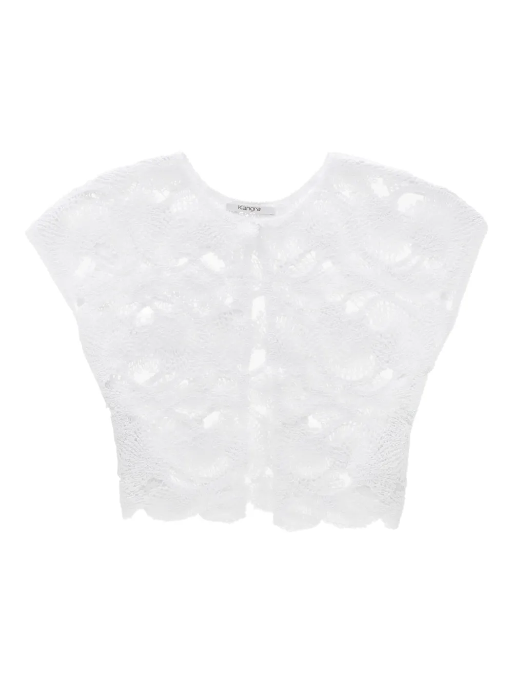 Kangra Cardigan a maniche corte - Bianco