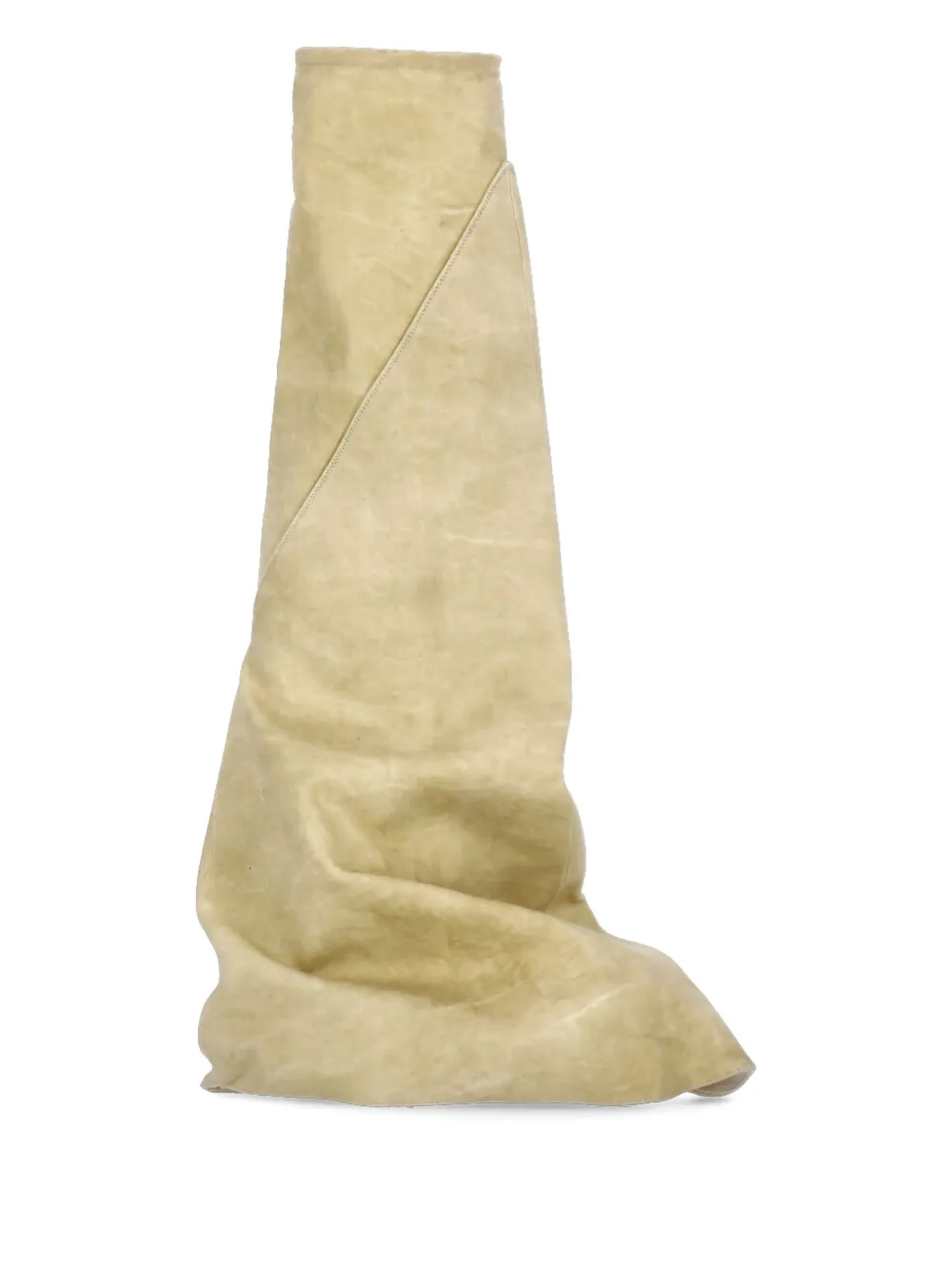 Rick Owens Drkshdw Round-toe Seam-detail Boots In Neutral