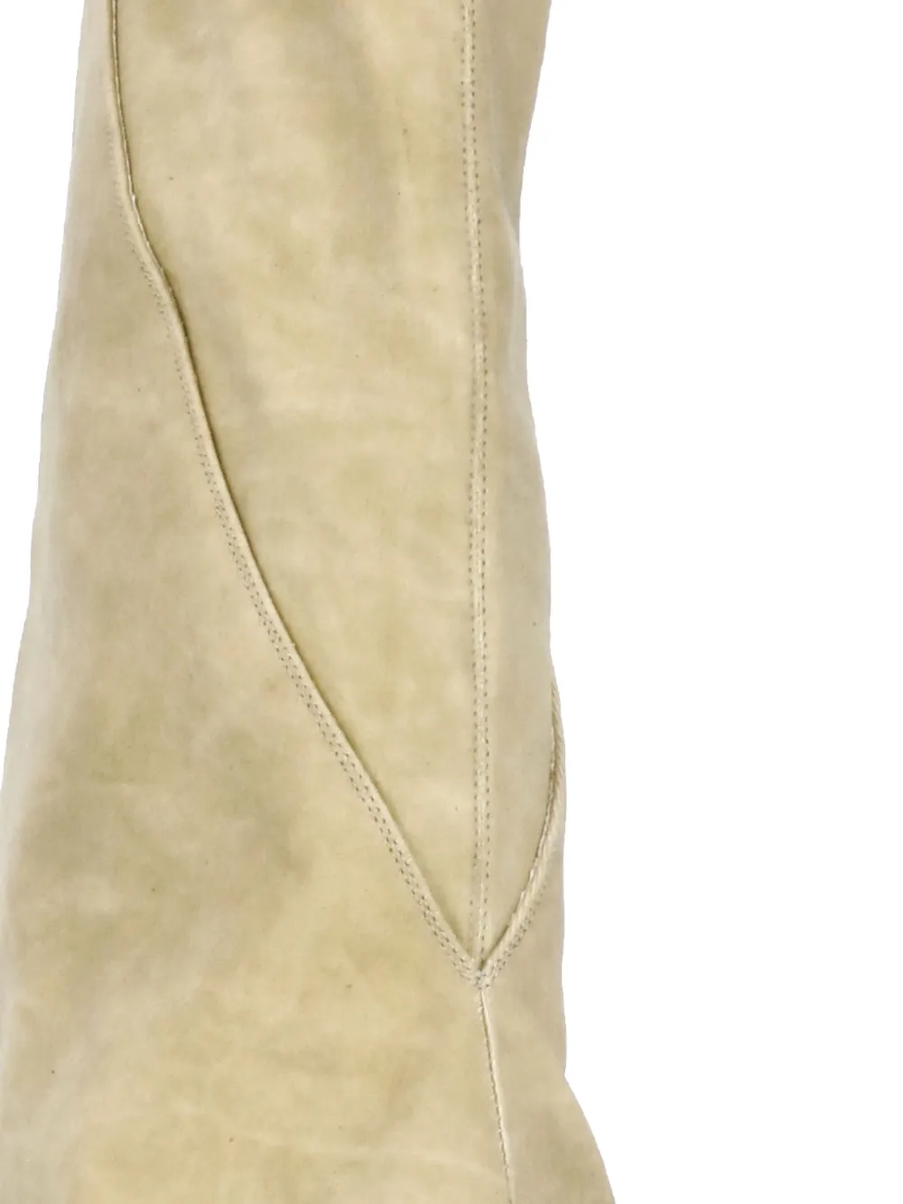 Rick Owens Drkshdw Round-toe Seam-detail Boots In Neutral