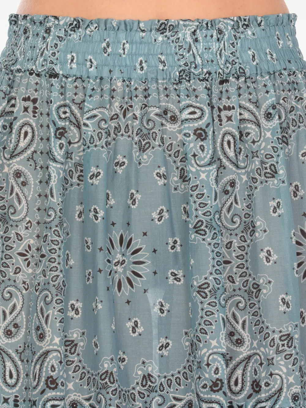 MC2 Saint Barth Cheyenne gelaagde rok met bandanaprint Blauw