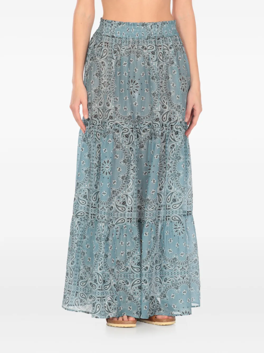 MC2 Saint Barth Cheyenne gelaagde rok met bandanaprint Blauw