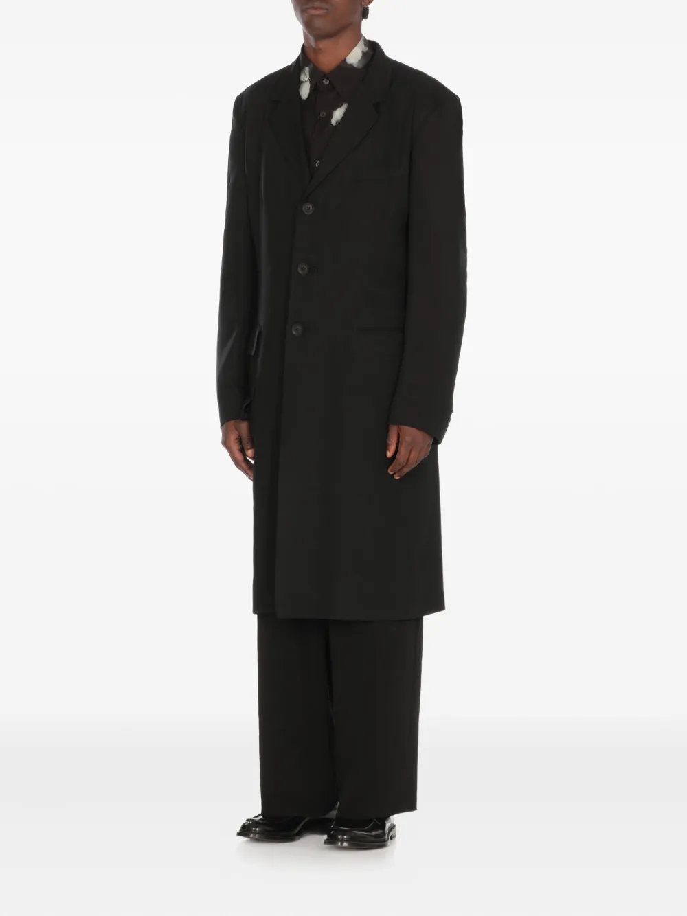 Yohji Yamamoto Multi-pocket Coat In Black