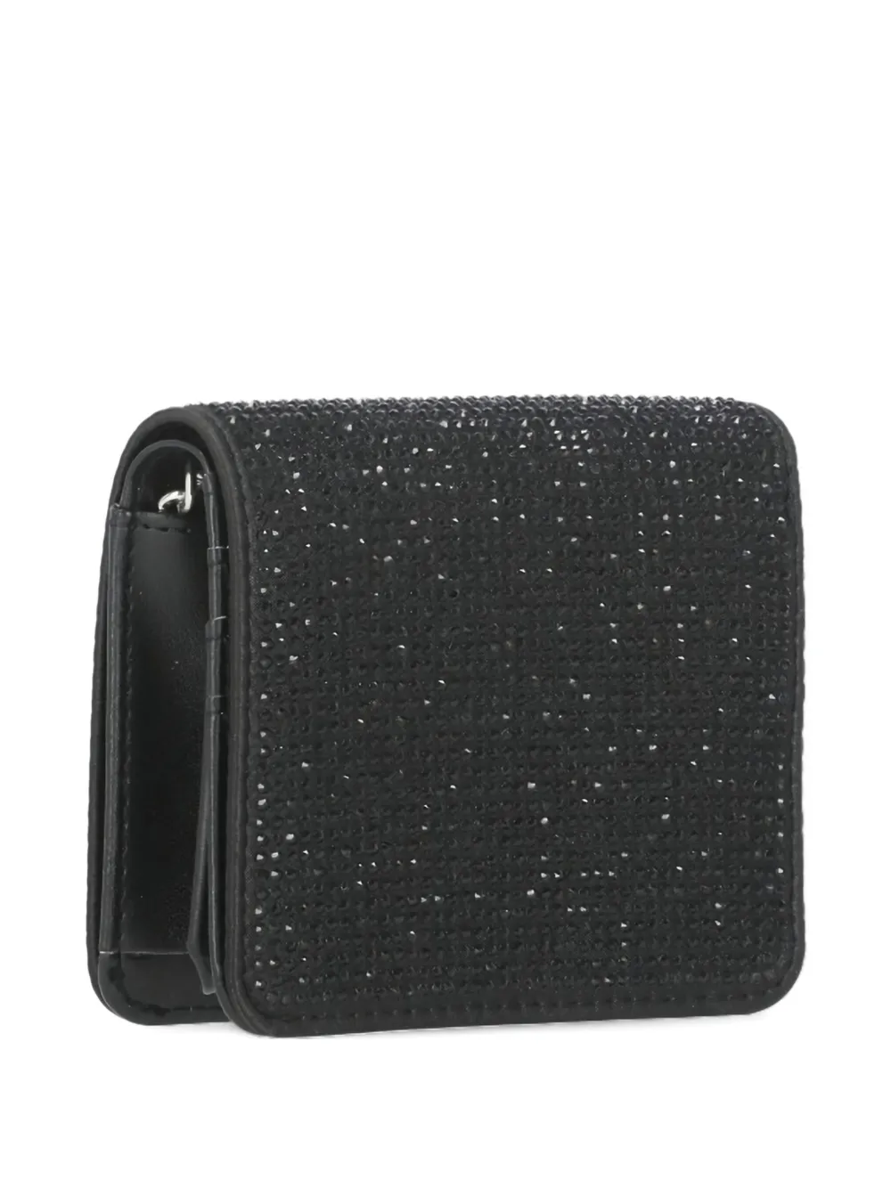 strass-embellished chain mini clutch