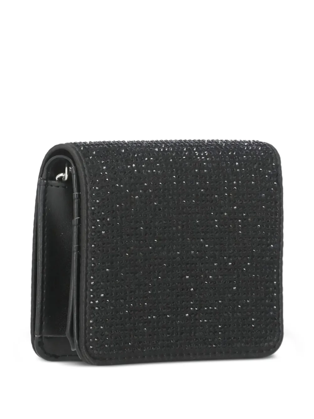 strass-embellished chain mini clutch