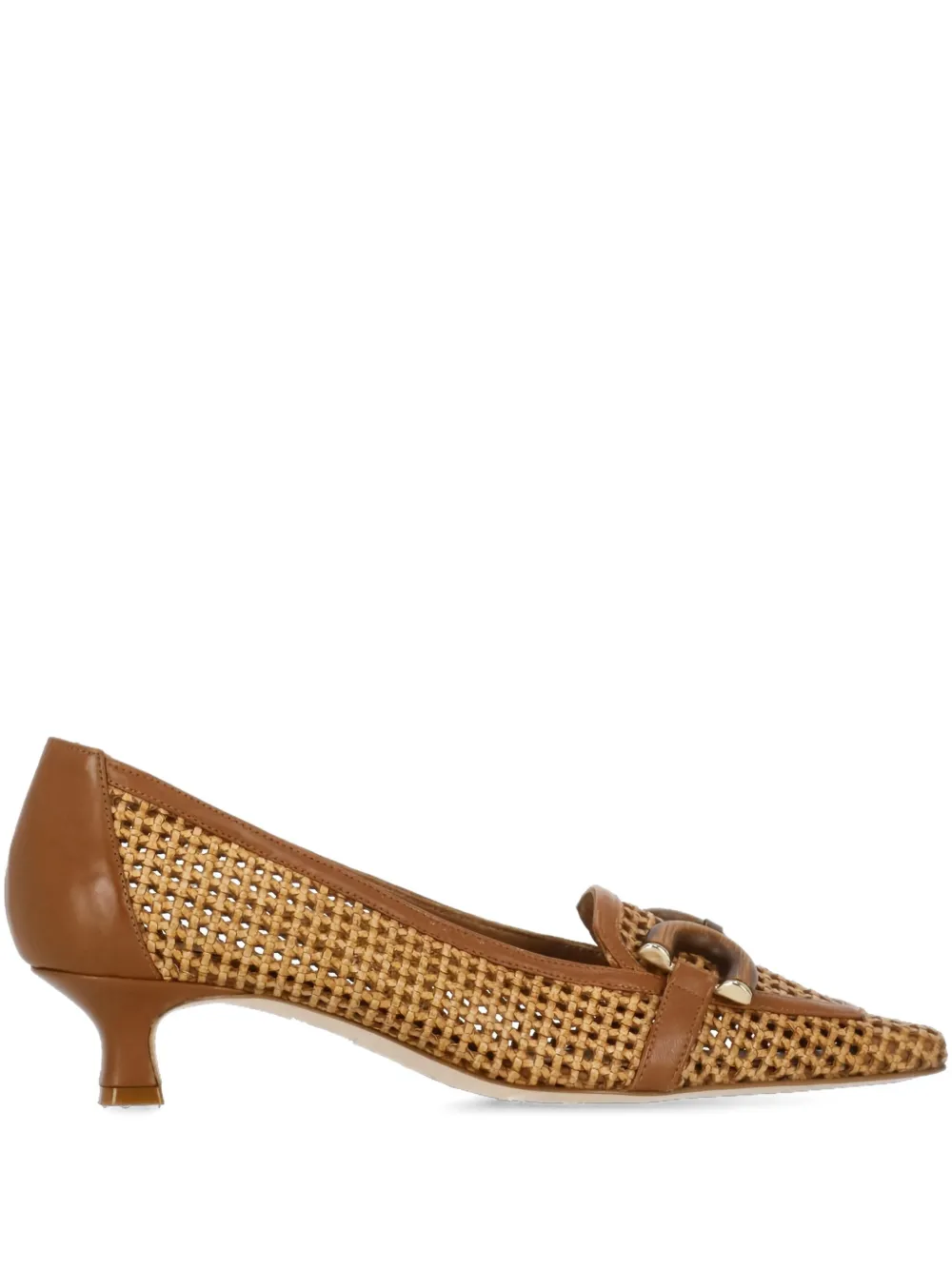 The Seller 40mm woven leather pumps Neutrals
