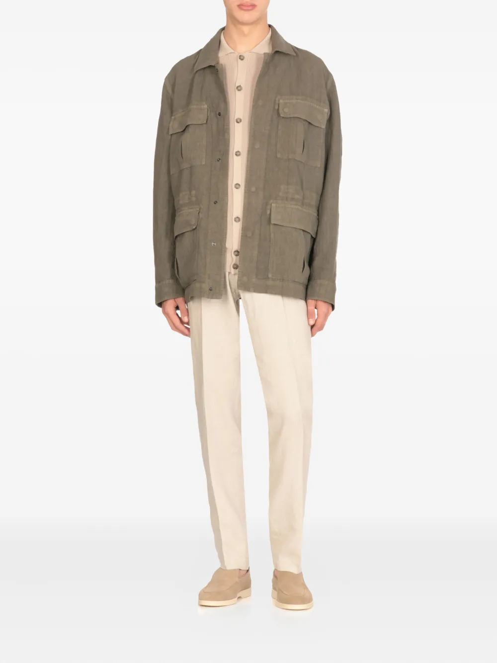 Peserico short-sleeve knitted shirt - Beige