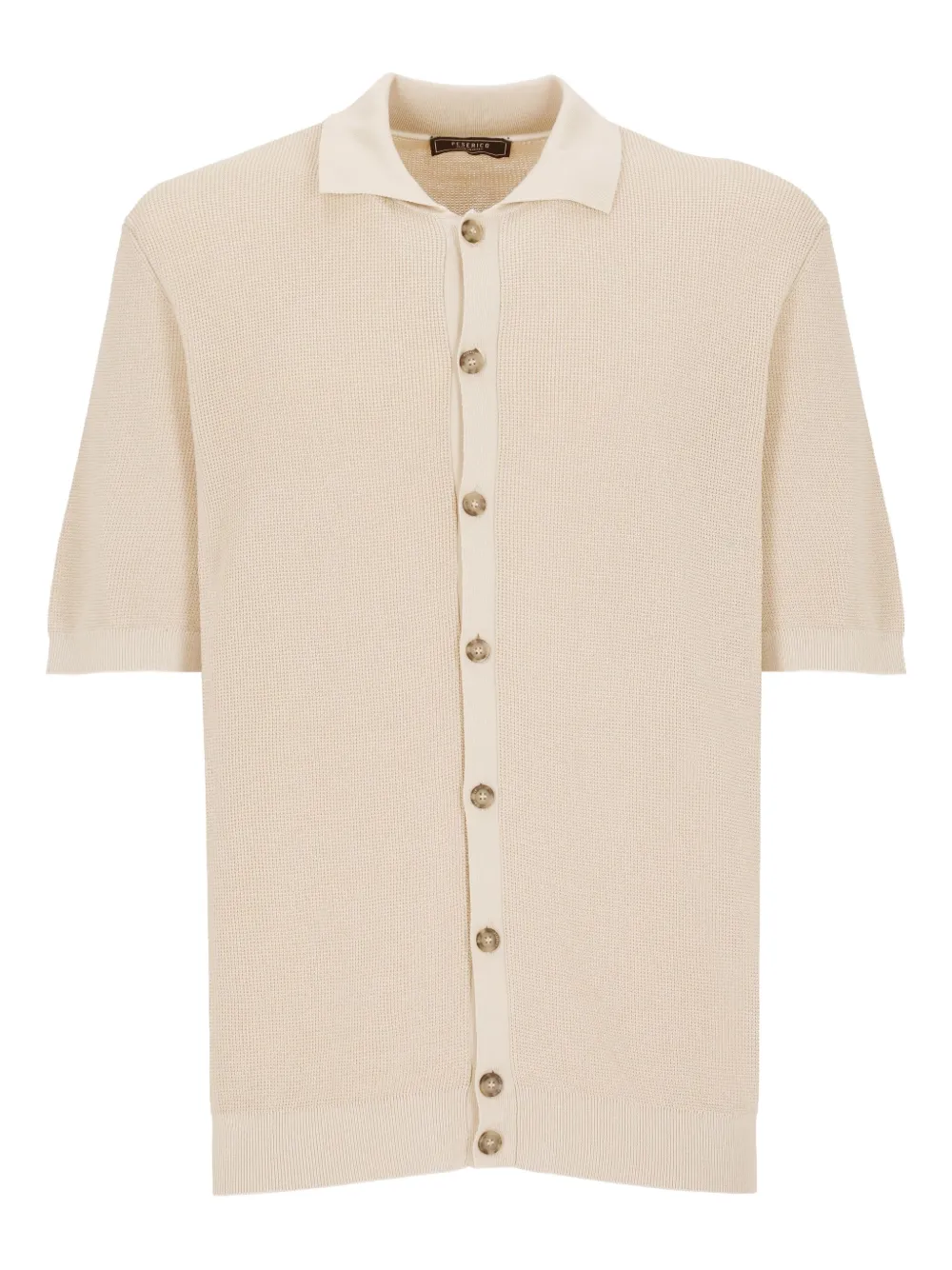 short-sleeve knitted shirt