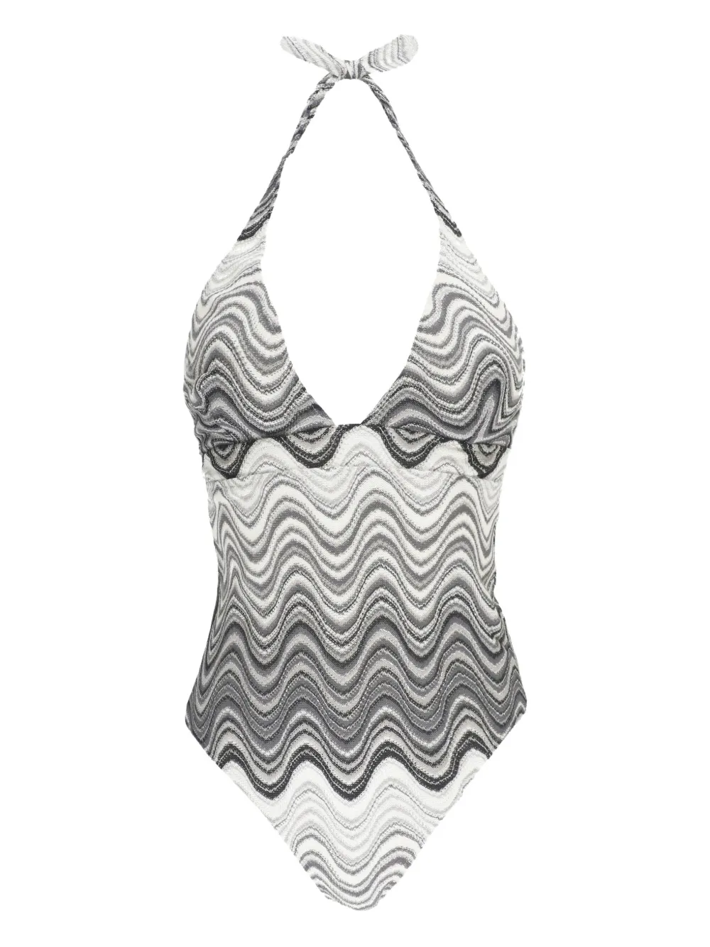 MC2 Saint Barth wave-pattern swimsuit Grijs