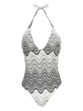 MC2 Saint Barth wave-pattern swimsuit - Grey